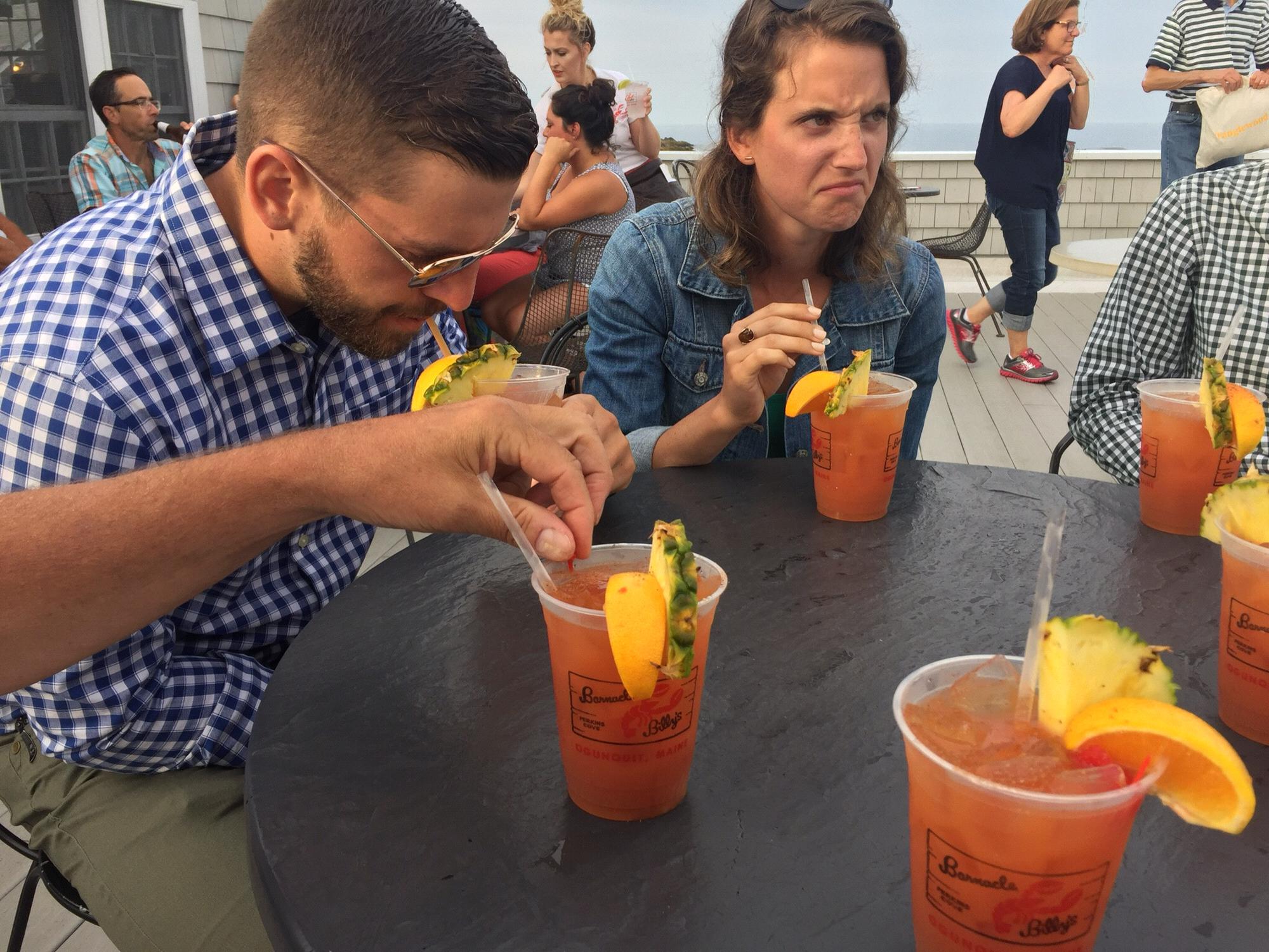 One of many Maine visits, required stop to Barnacle Billy's for their dangerous rum punches...