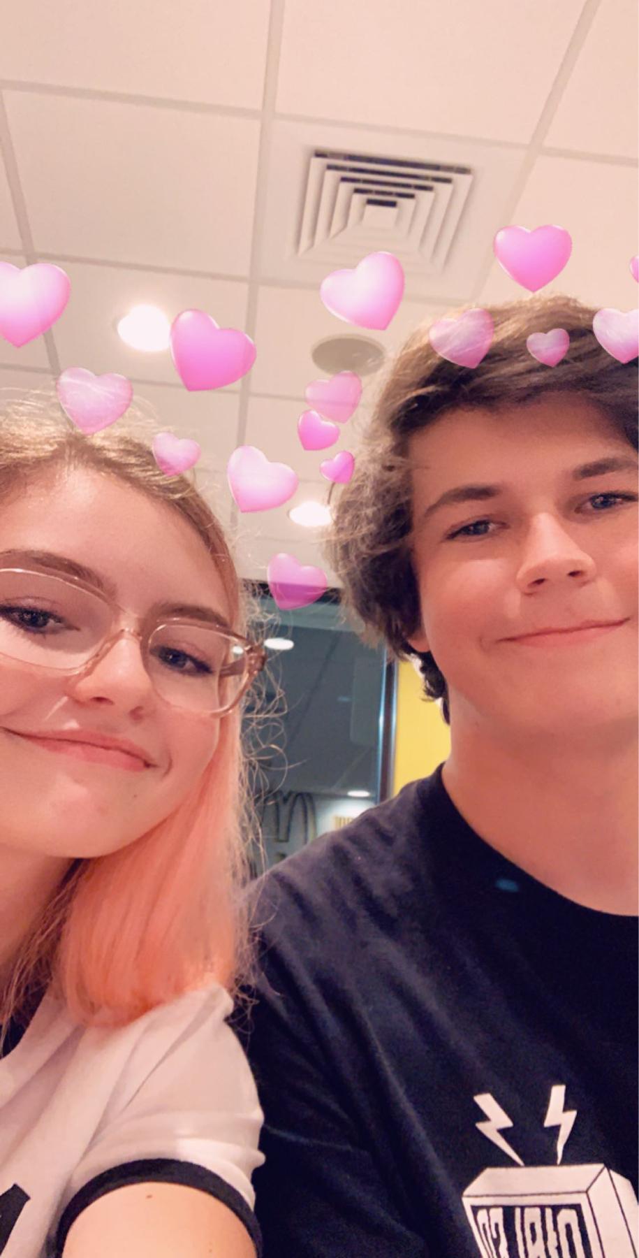 Our very first photo as an official "couple"!