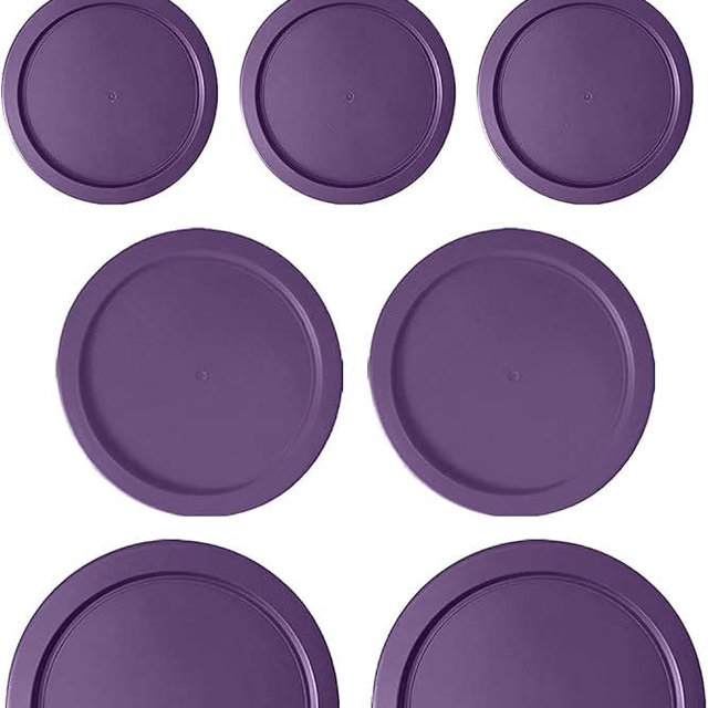 Replacement Lids for Pyrex Glass Foood Storage Containers Containers Round (2) 1-Cup (3) 2-Cup (2) 4-Cup (2) 7-Cup (Purple)