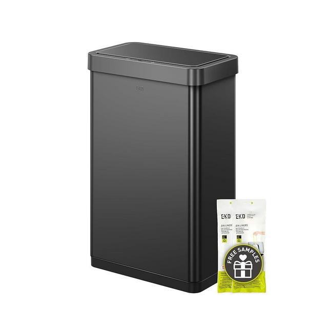 EKO Mirage X 80 Liter / 21.1 Gallons Motion Sensor Trash Can, Automatic Large Kitchen Trash Can Touchless, Stainless Steel, Matte Black