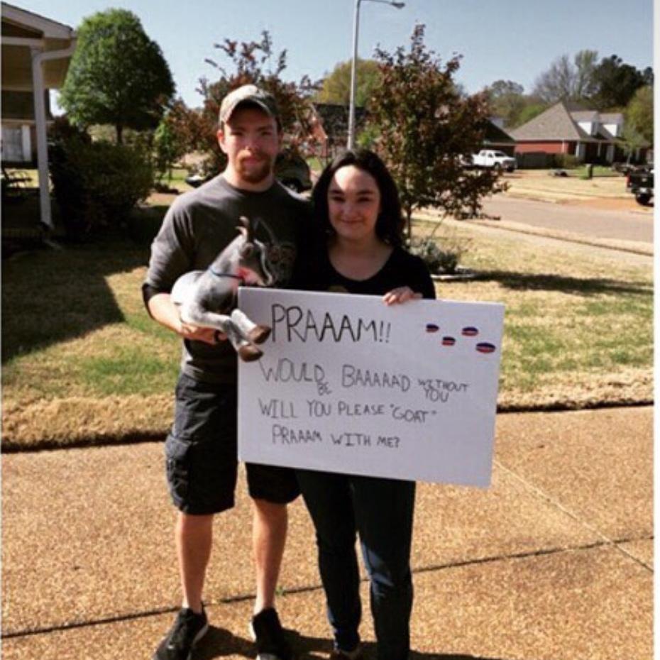 Our first photo together 🩵 Did in fact become my prom date!!