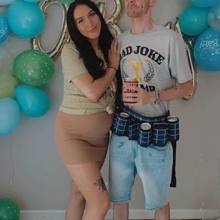 Our baby shower...don't look at Cody's "dad" outfit.