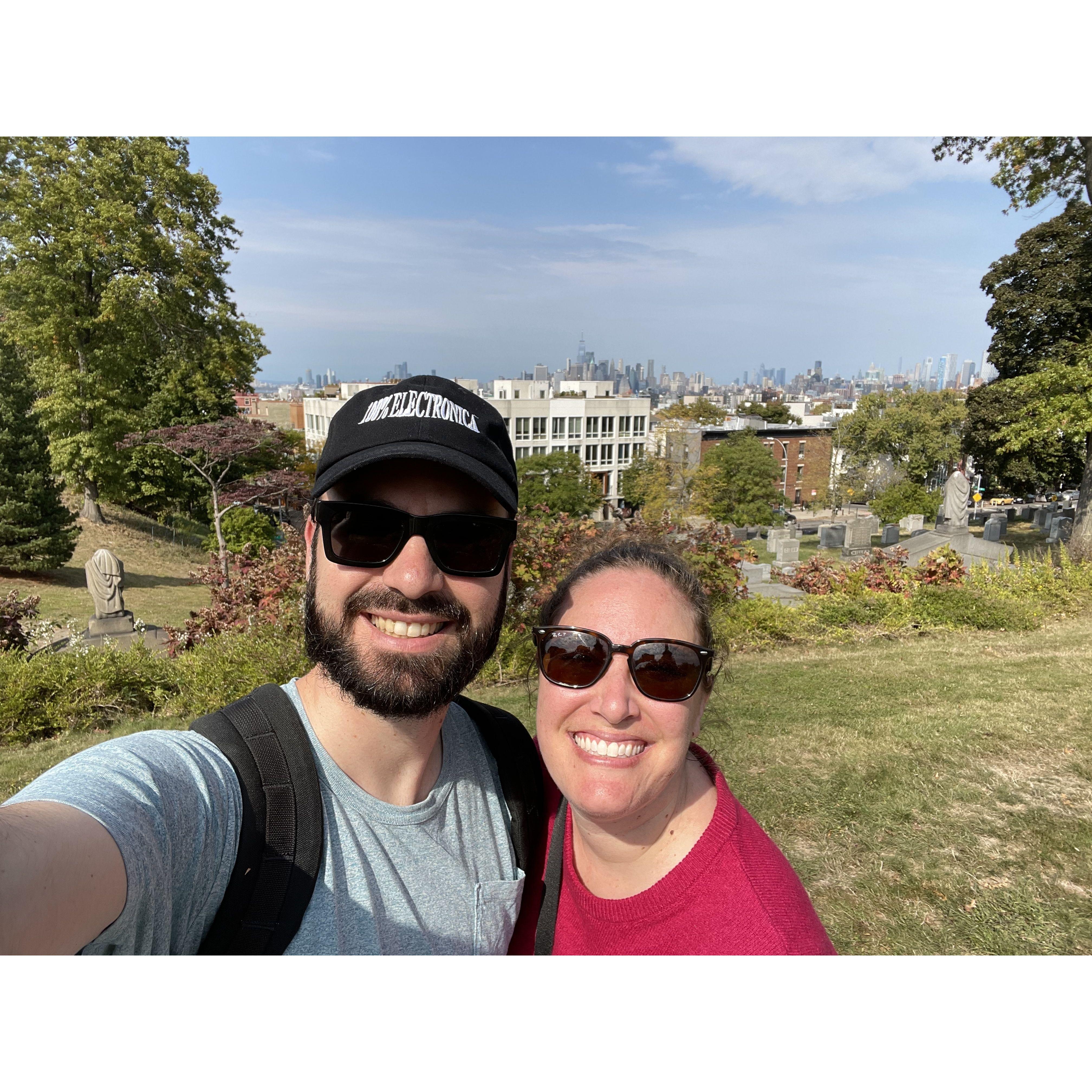 After a spontaneous urban hike to the top Greenwood Cemetery, the highest point in Brooklyn!