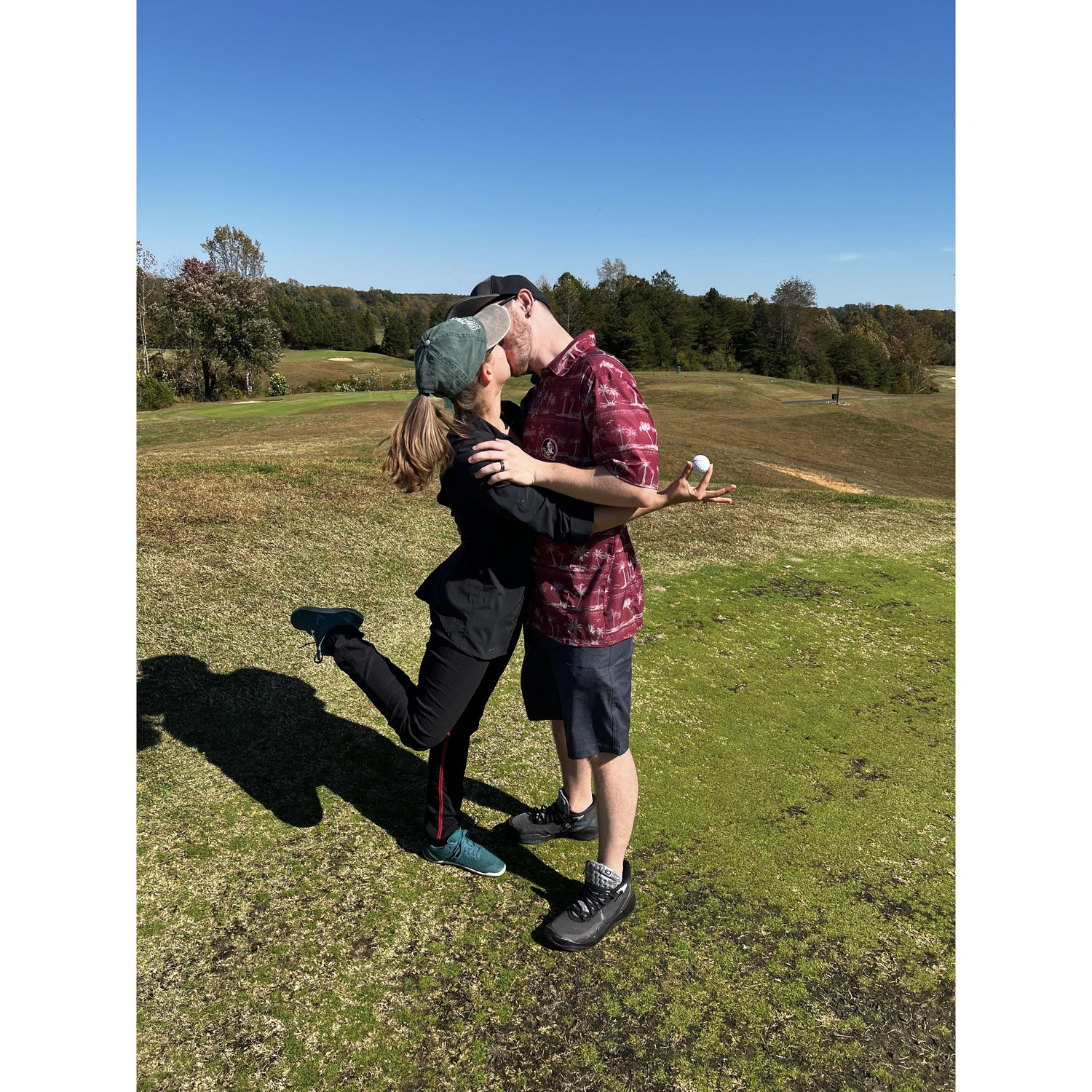 Our first engagement -- on a golf course in VA surrounded by our friends