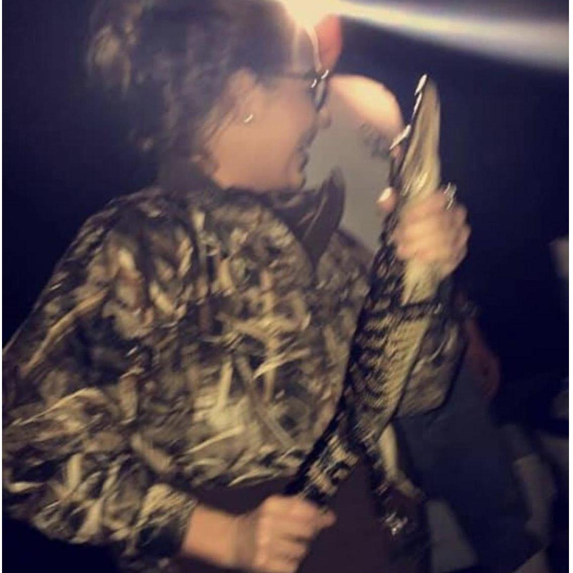 Little do y’all know this was the night after we met... he took me frogging and caught an alligator for our first date haha.. he’s right behind me