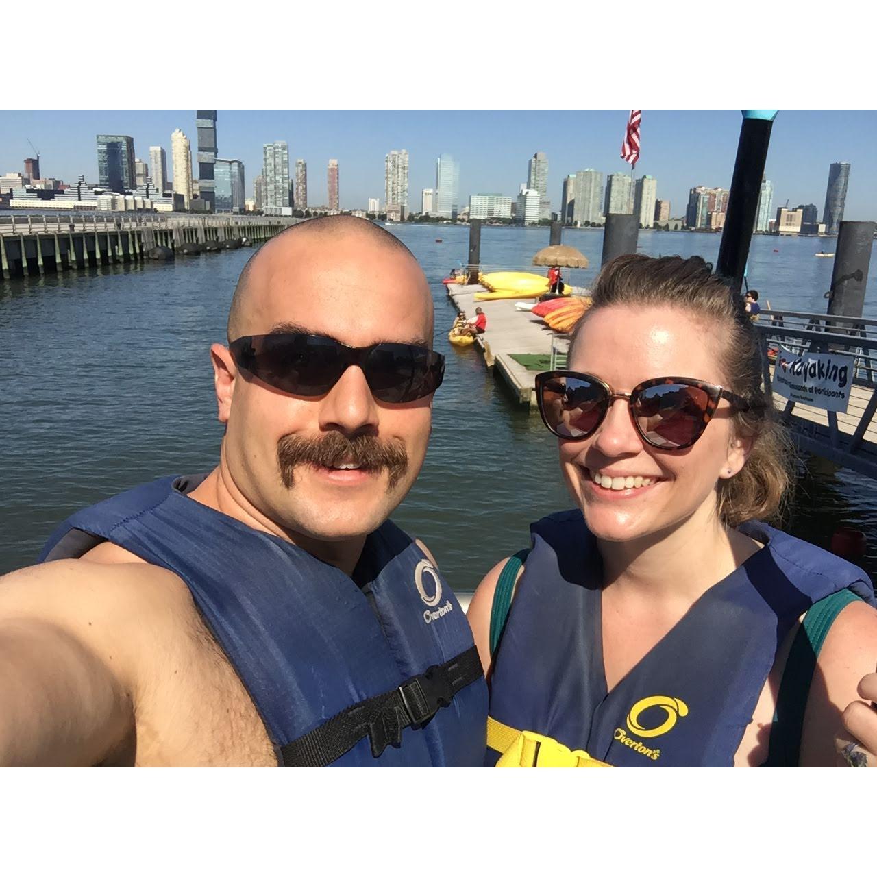 Kayaking on the Hudson River.