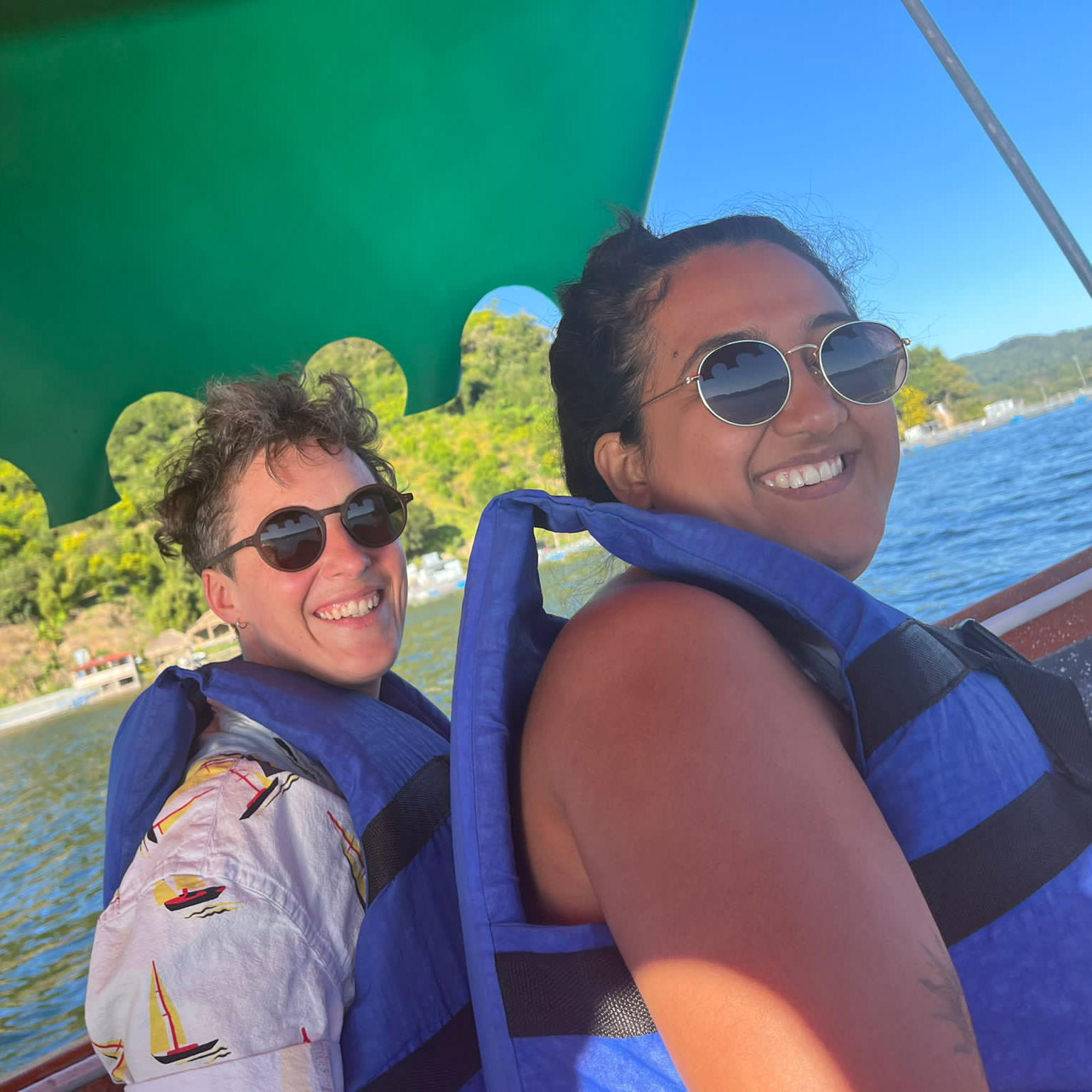 Same boat ride with friends.