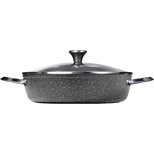 Starfrit THE ROCK One Pot 5-Quart Dutch Oven with Lid,Black