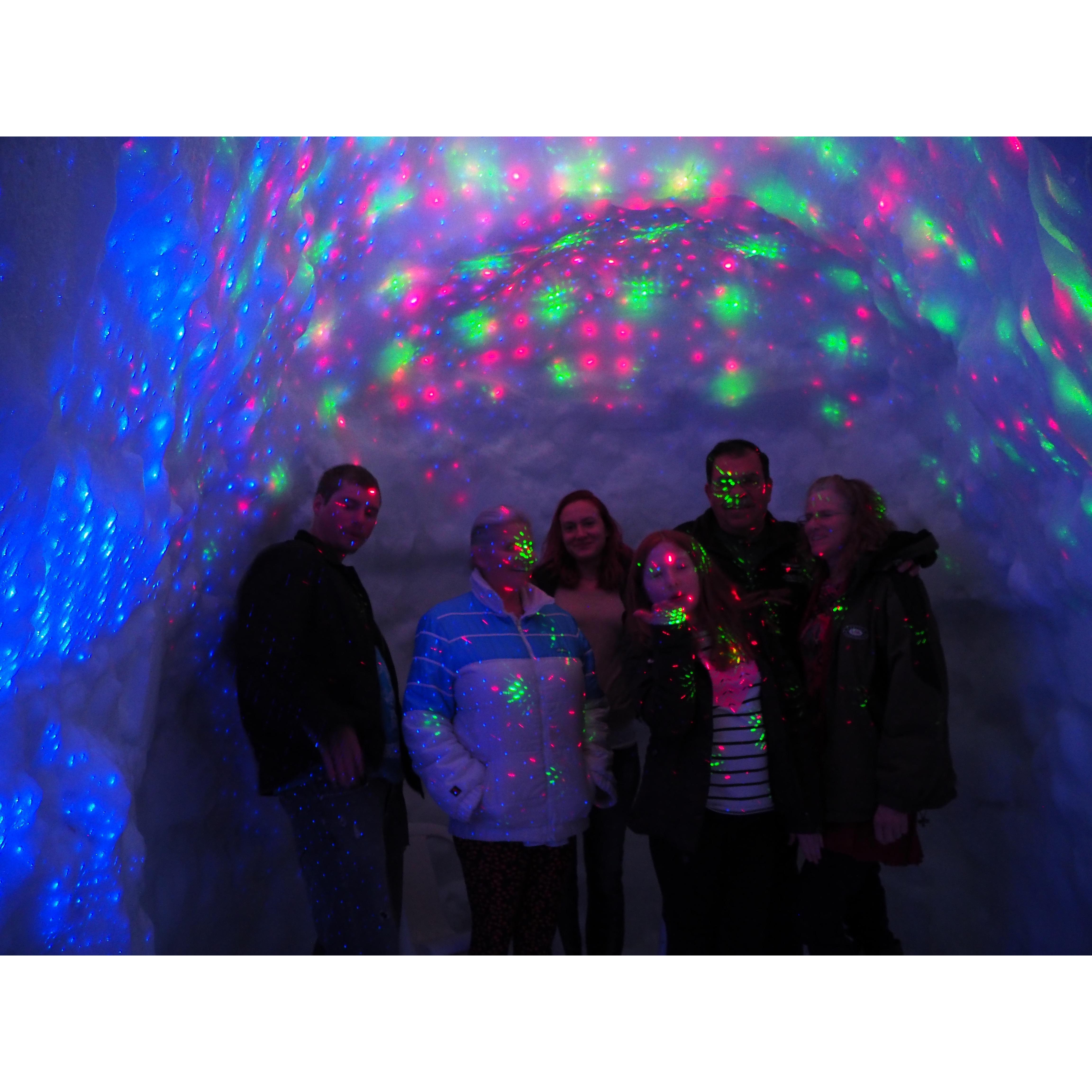 From inside our 1 story high igloo! light show!!!