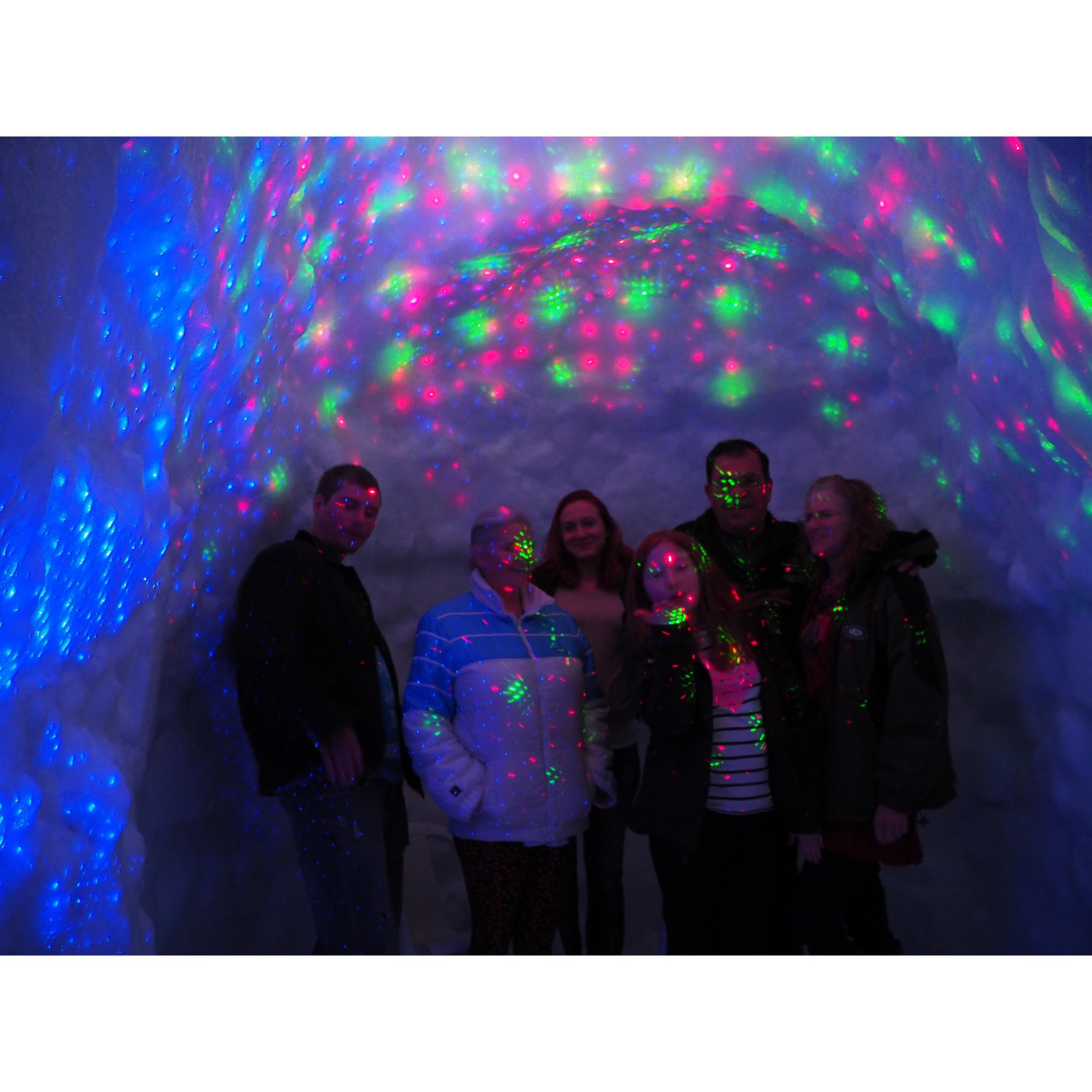From inside our 1 story high igloo! light show!!!