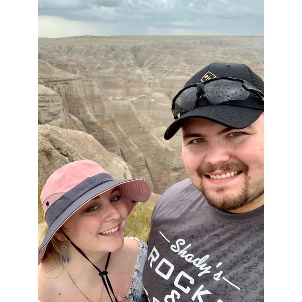 Road tripping through the Badlands trying to outrun the storm.