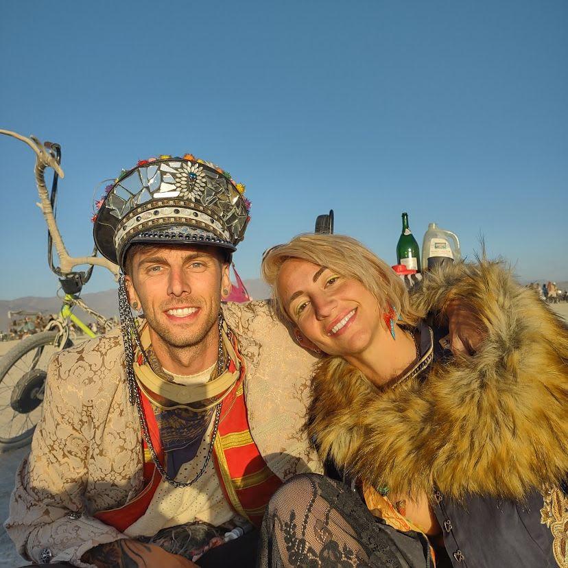 our first sunrise at the burn