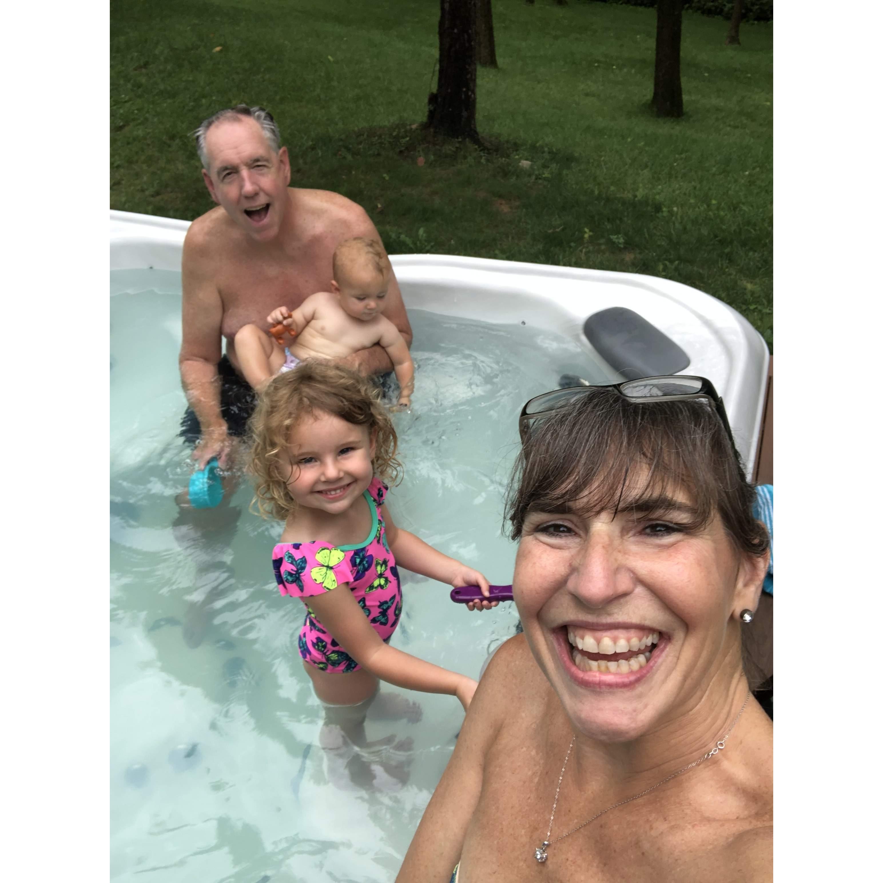 Swimming in the "hot pool" as the kids would say!