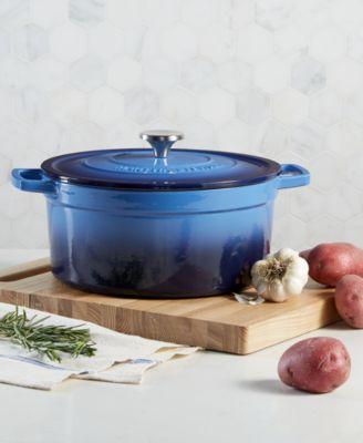 Martha Stewart Collection - Enameled Cast Iron Ombré Round 6-Qt. Dutch Oven, Created for Macy's