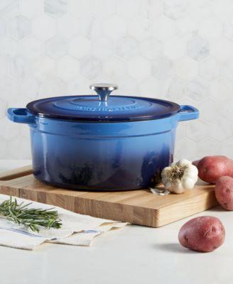 The cellar Enameled Cast Iron 4-Qt. Round Dutch Oven, Created for Macy's - Grey