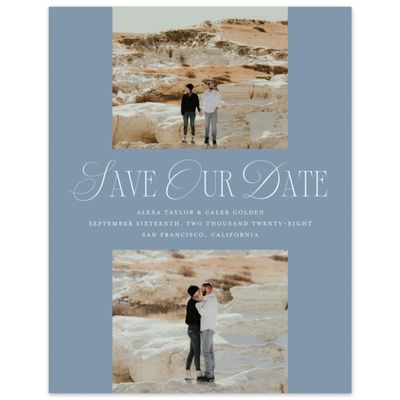 Storm Blue Wedding Digital Save the Date - Orable Multiphoto