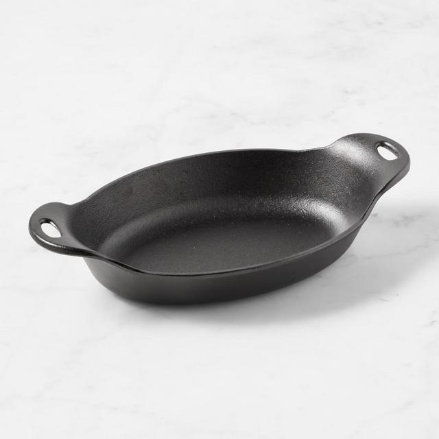 Lodge Heat-Treated Oval Seasoned Cast Iron Server Set of 2, 36-Oz