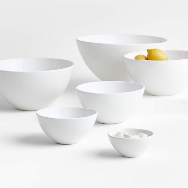 Sorrento 6-Piece White Ceramic Bowl Set