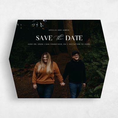 White Diamond Wedding Save the Date - Margret Photo