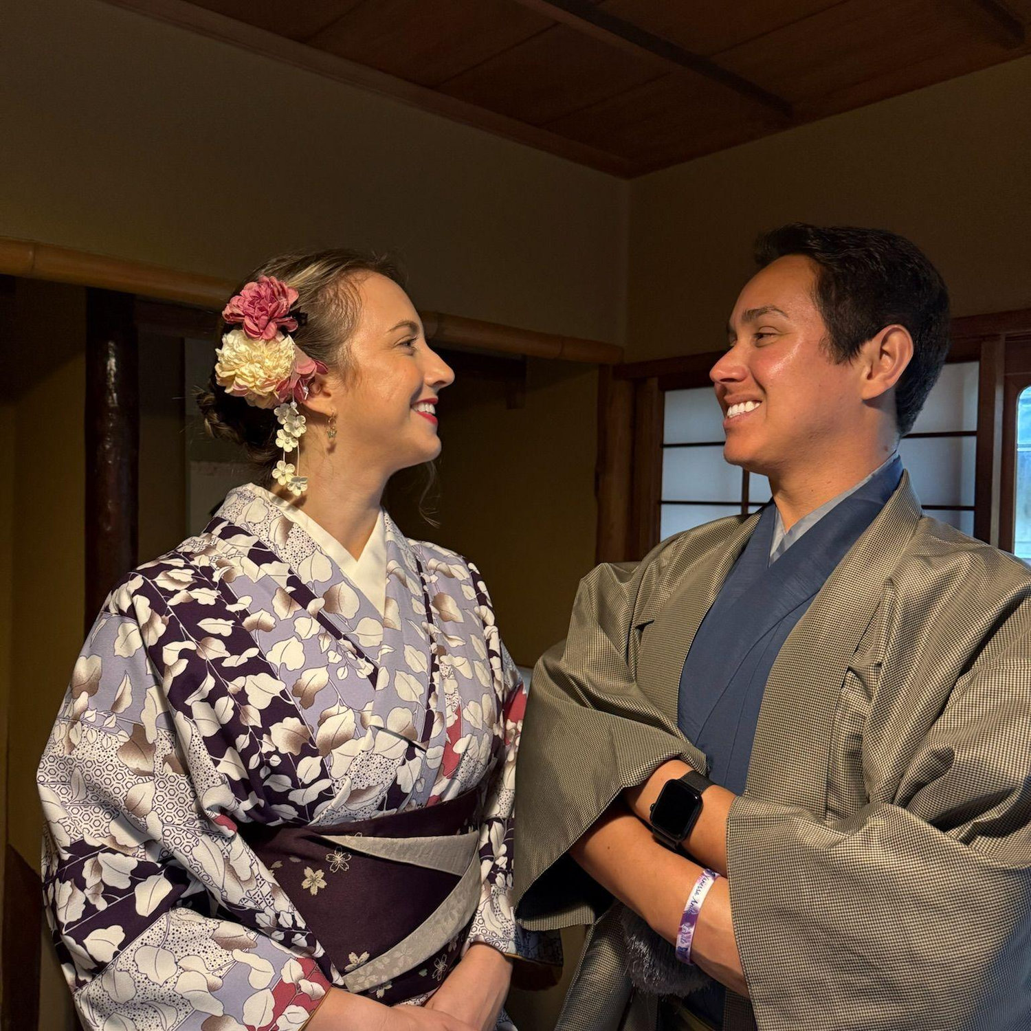 Dressing up in Kimonos in Kyoto, Japan