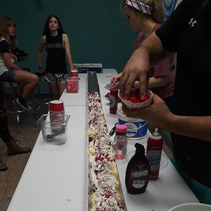 Ice Cream Gutter Sundae Competition - Matt won!