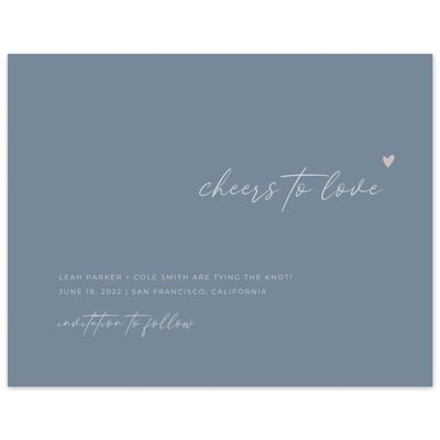 Blue Simple Wedding Digital Save the Date - Marley Type