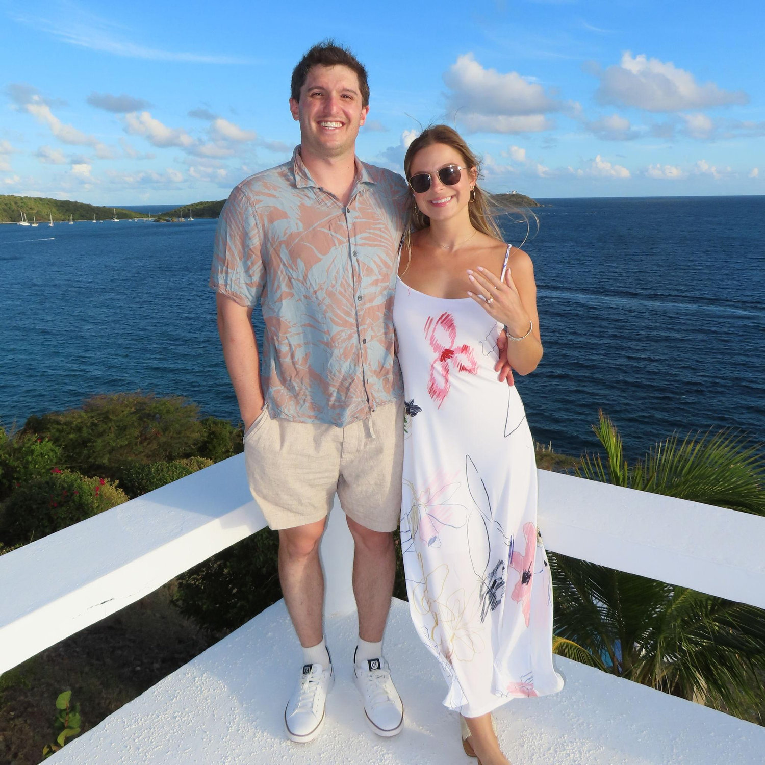 Rachel and Collin in St Thomas where they got engaged!