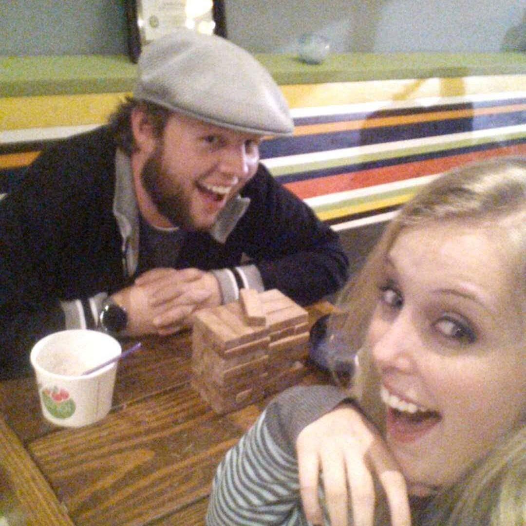 This awkward, grainy photo was taken the day we met at the frozen yogurt shop. It is our first awkward photo together, but certainly not our last.