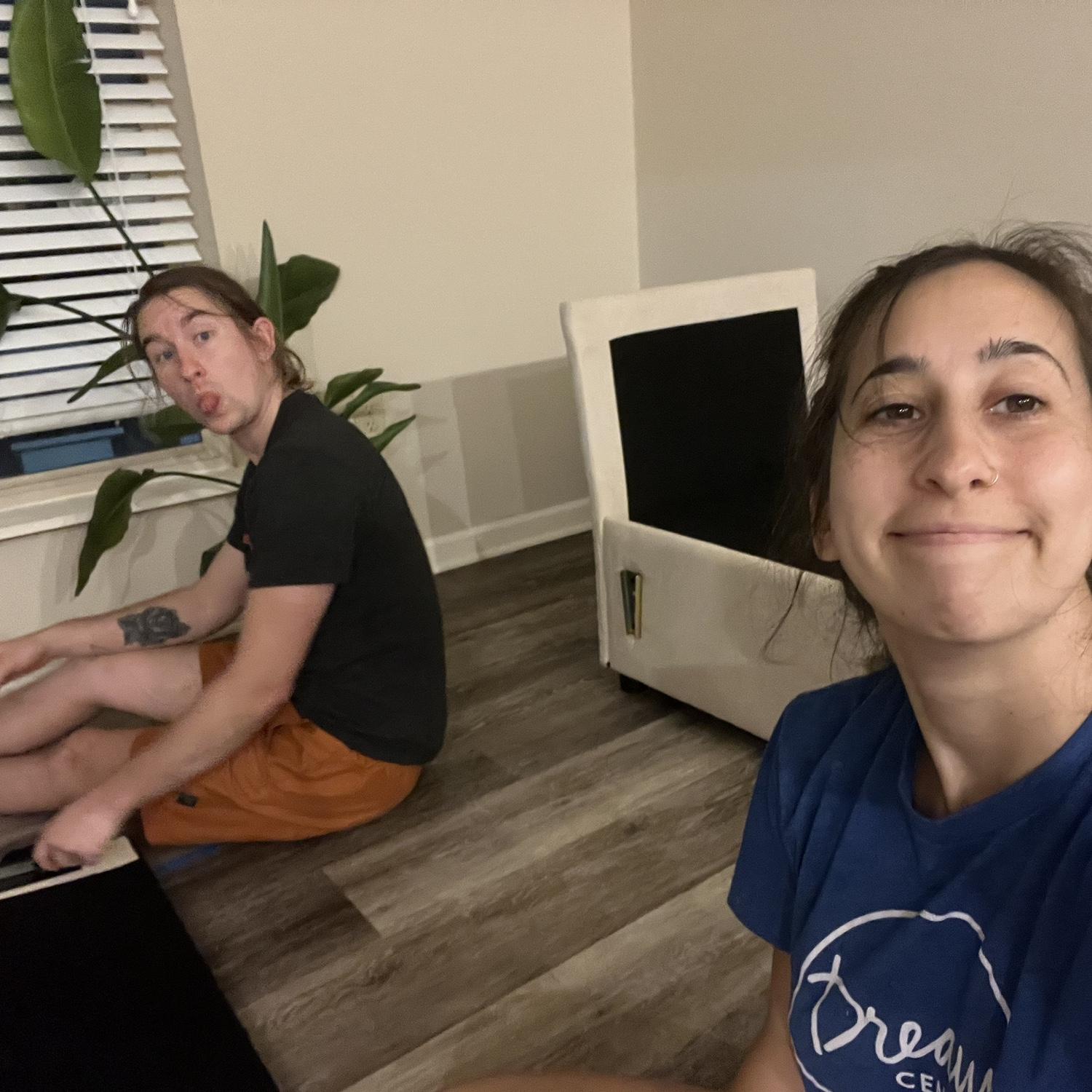 Sitting on the floor of our first apartment together, spending our night figuring out how to build a couch