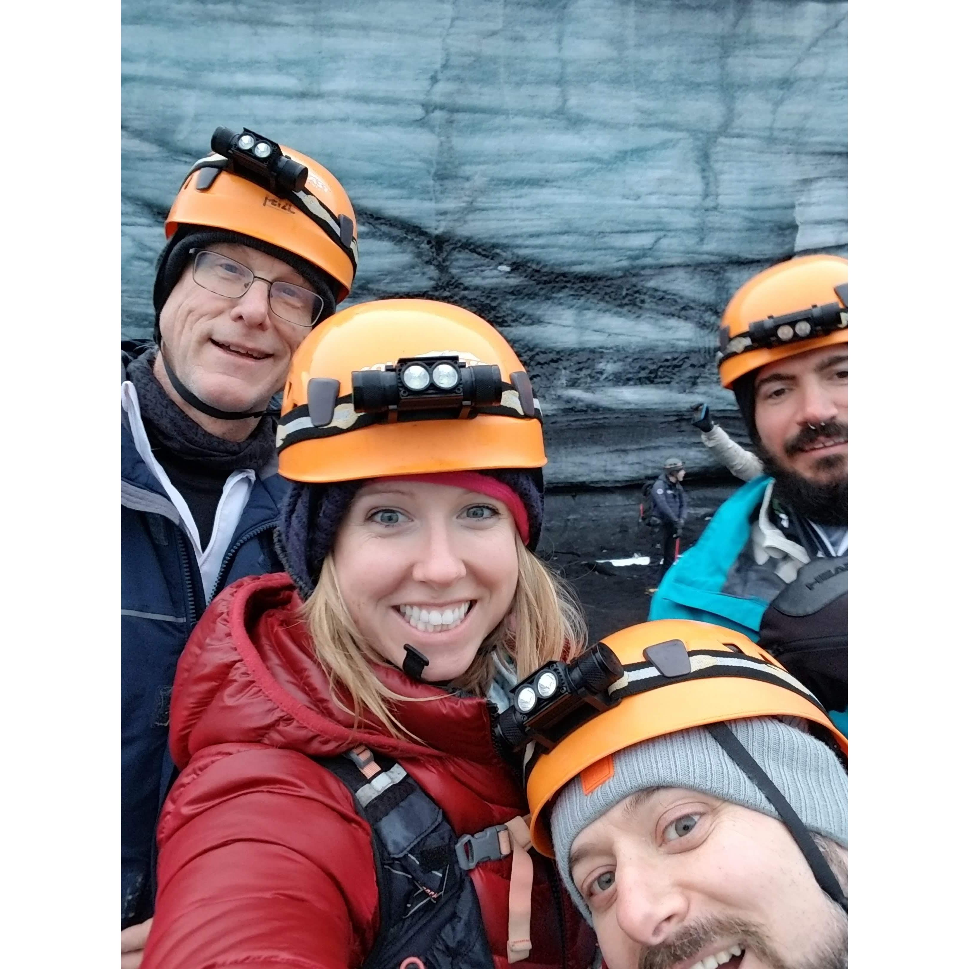 Family glacier hike in Iceland