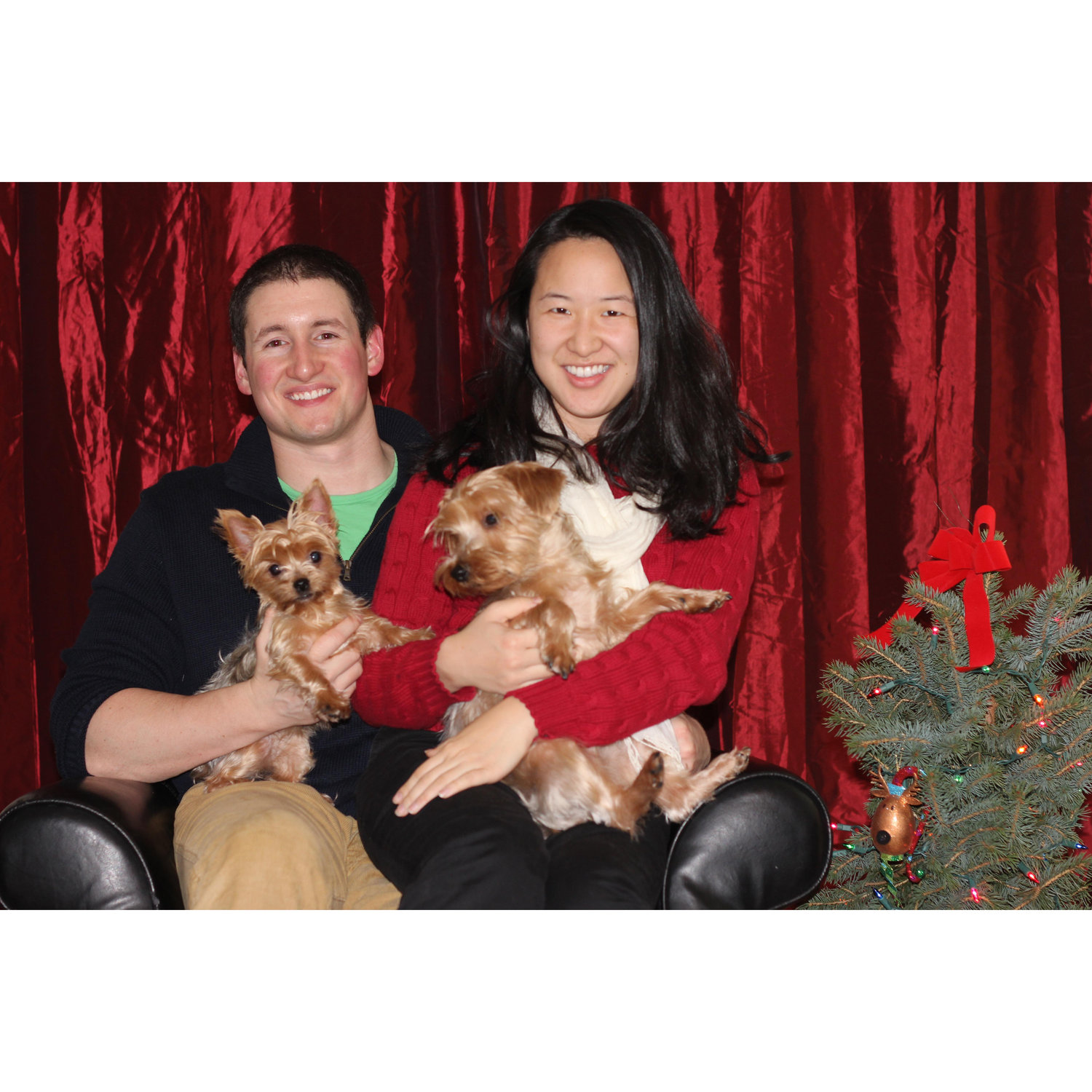 A chaotic attempt at a family photo in their first apartment together. (West Hartford 2012)