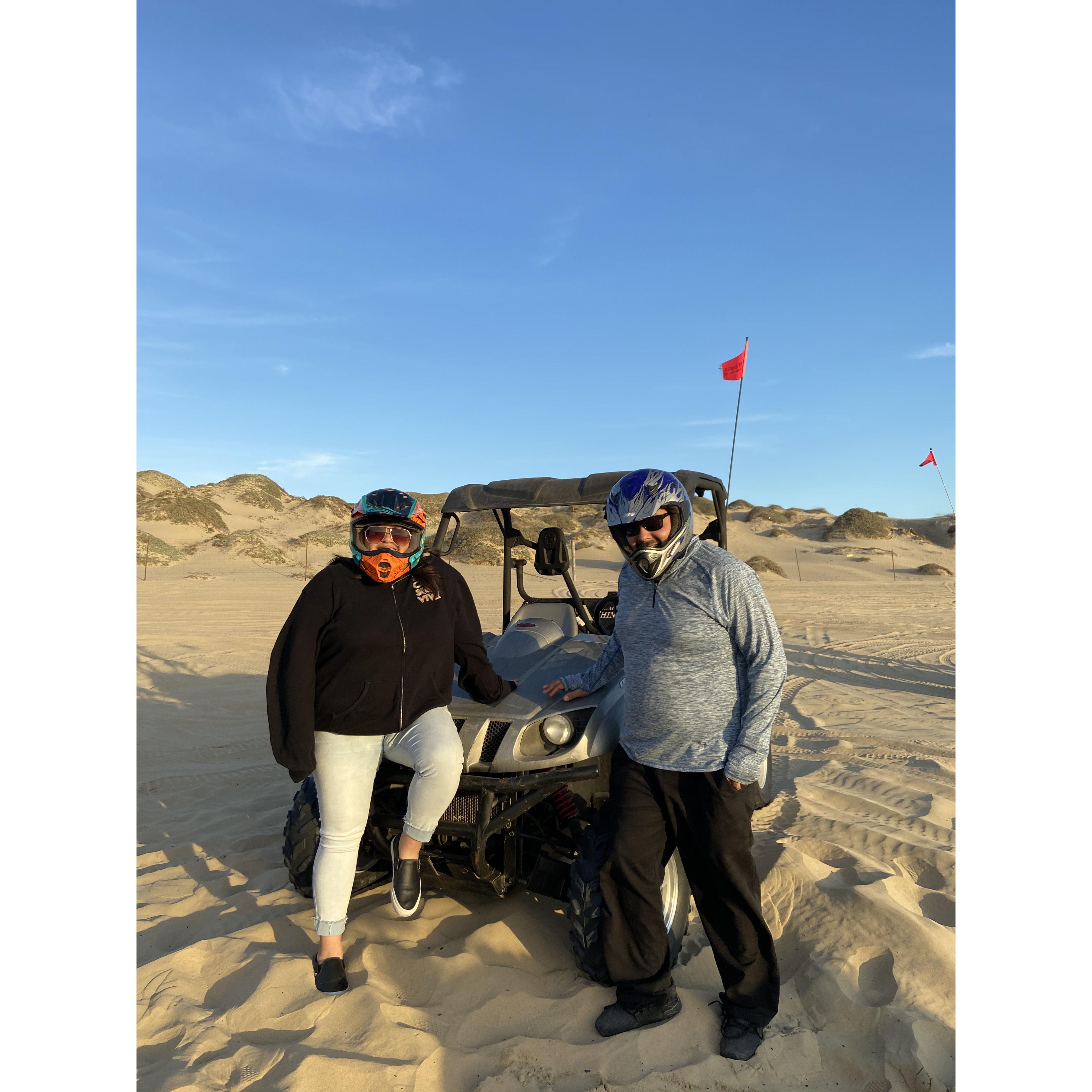 Riding UTV's in Pismo Beach for Linda's Bday.