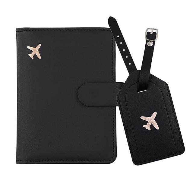 Melsbrinna Passport Holder,Passport Holder Card Slots,Cute Passport cover for Women/Men,Waterproof Rfid Blocking Travel Wallet (GP-Black)