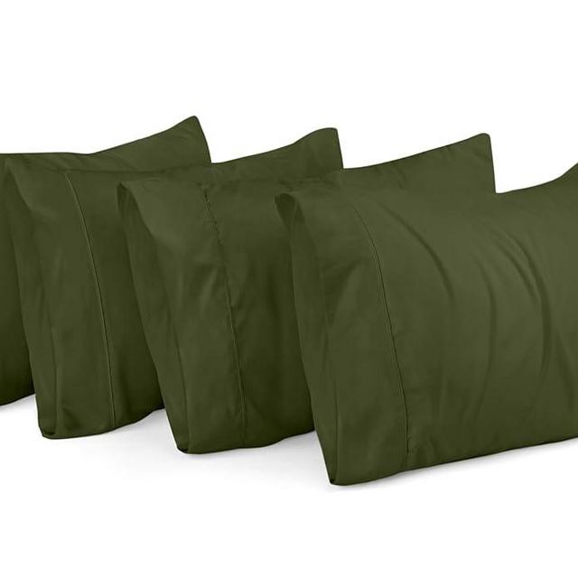 Utopia Bedding Queen Pillow Cases - 4 Pack - Envelope Closure - Soft Brushed Microfiber Fabric - Shrinkage and Fade Resistant Pillow Cases Queen Size 20 X 30 Inches (Queen, Olive)