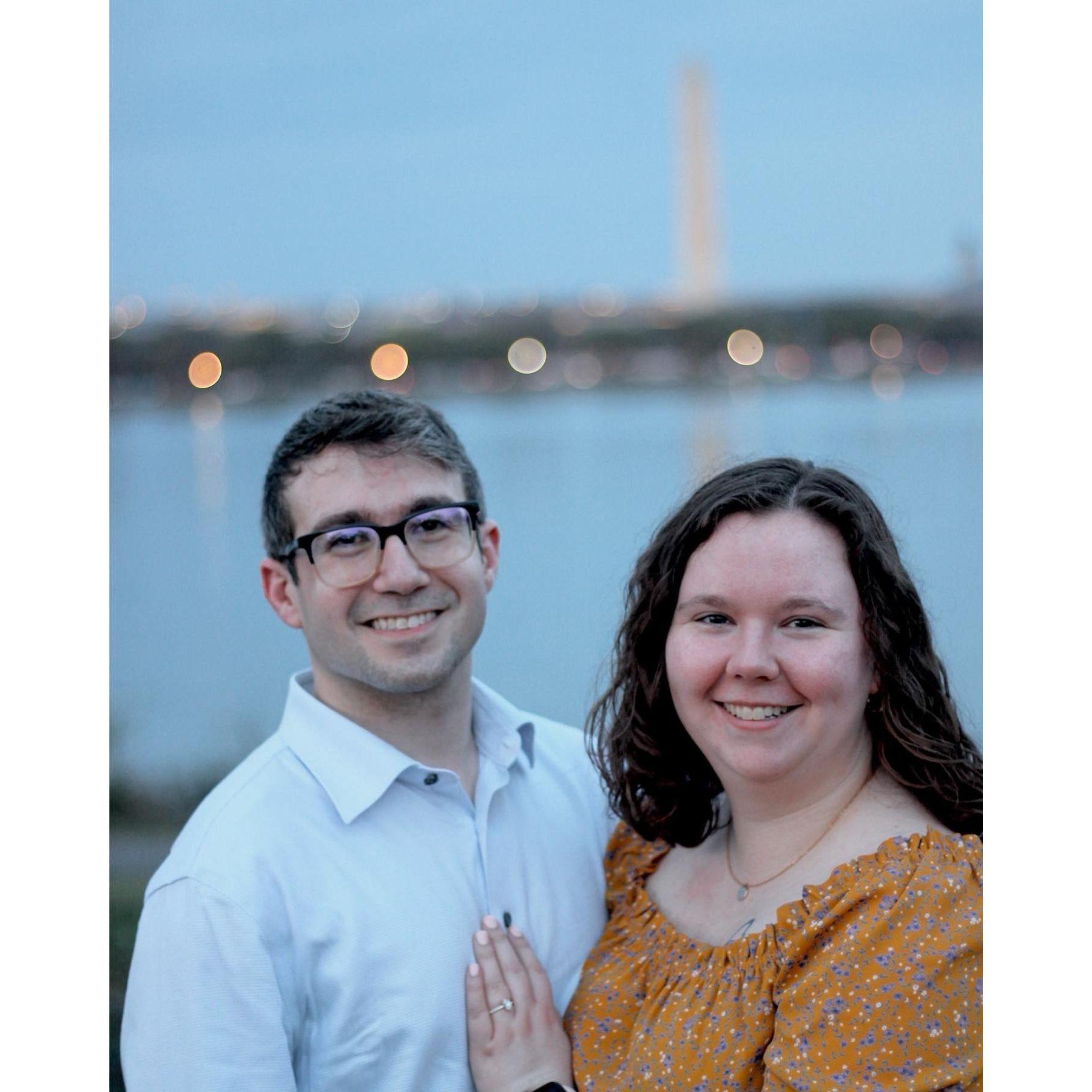 The day we got engaged at Ladybird Johnson Park!