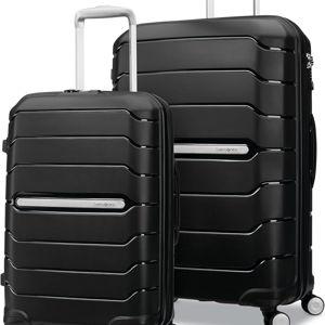 Samsonite Freeform Hardside Expandable with Double Spinner Wheels, Black, 2-Piece Set (21/28)
