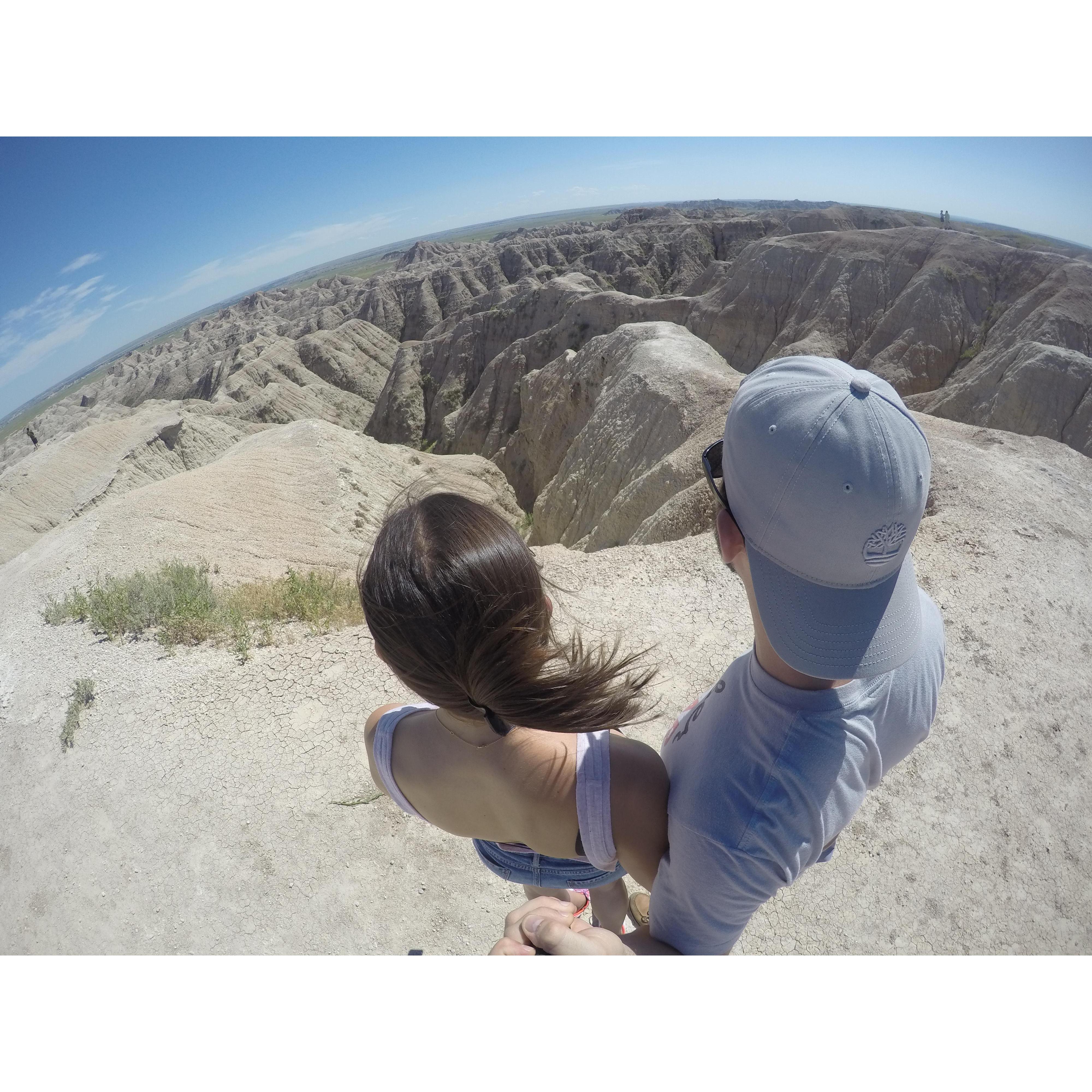 Badlands National Park- the first stop on our cross country road trip to San Francisco- 2016