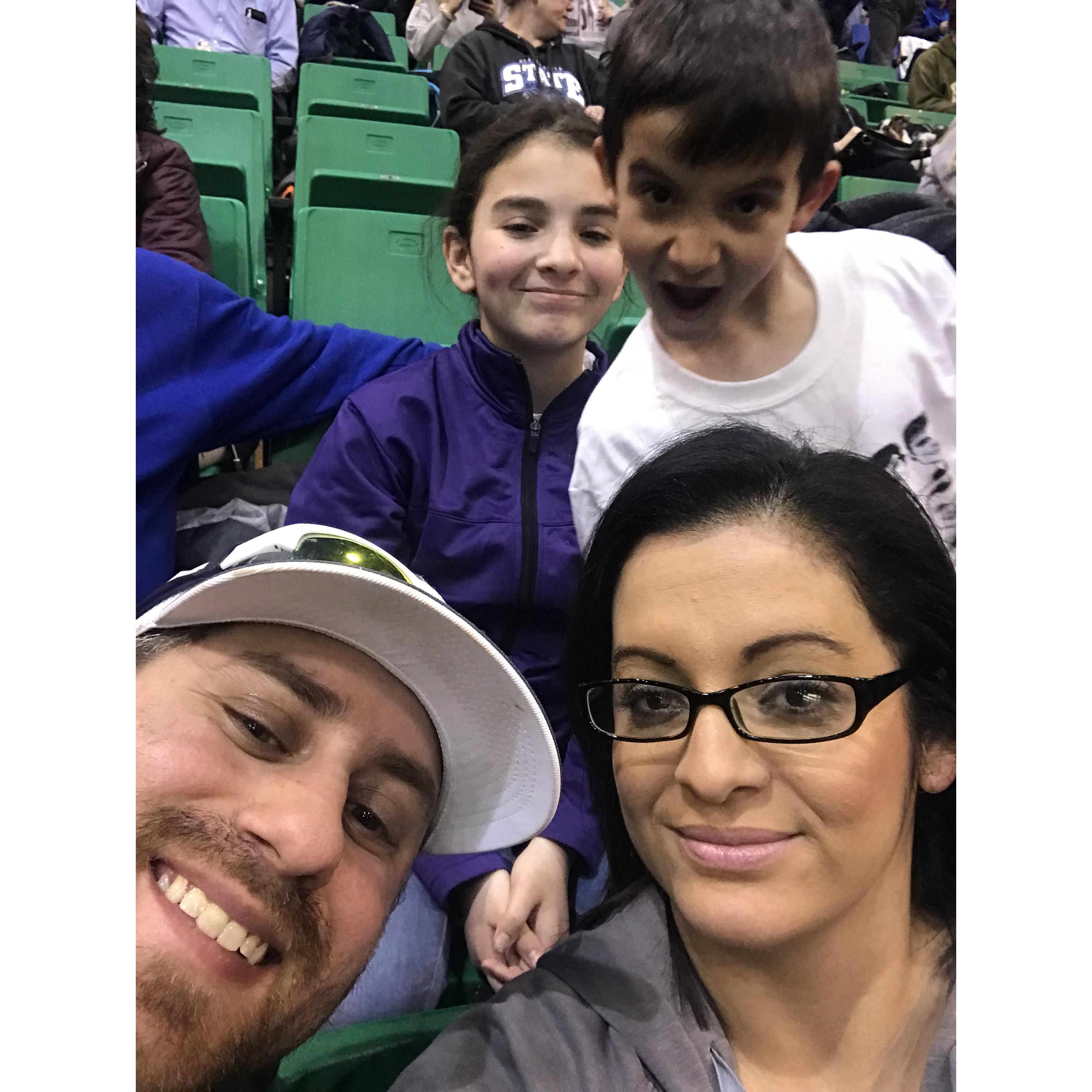 Hanging out with the family, watching the ORCS basketball games.