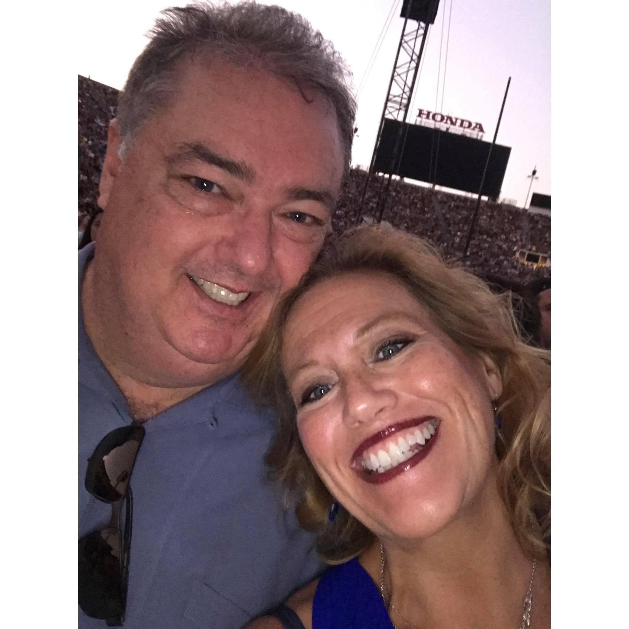 Ed Sheeran concert at the Rose Bowl.