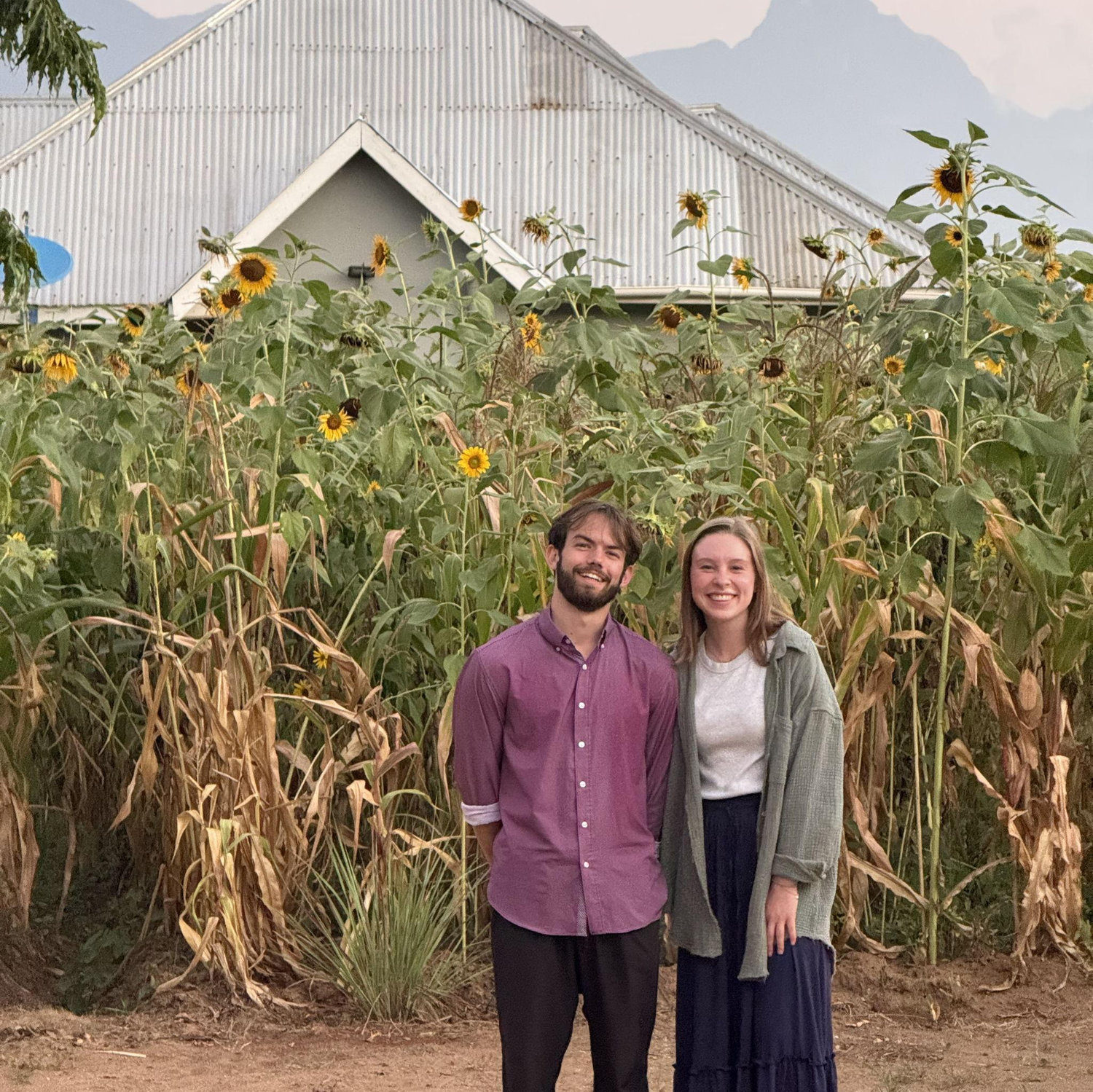Our first mission trip together (featuring my fav flowers.)