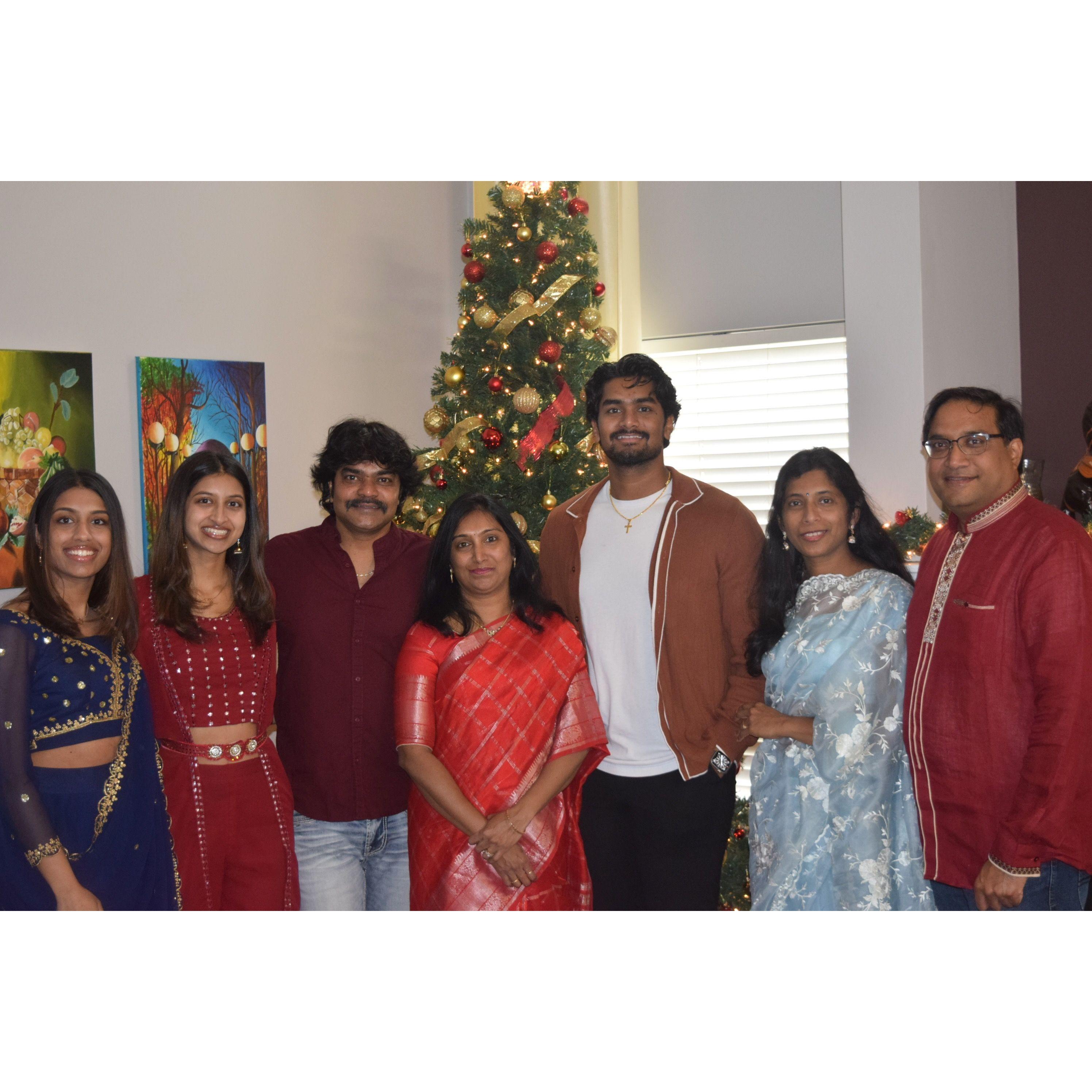 Our first family picture at our first family Christmas