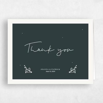Teal, Blue Wedding Thank You - Hopewell
