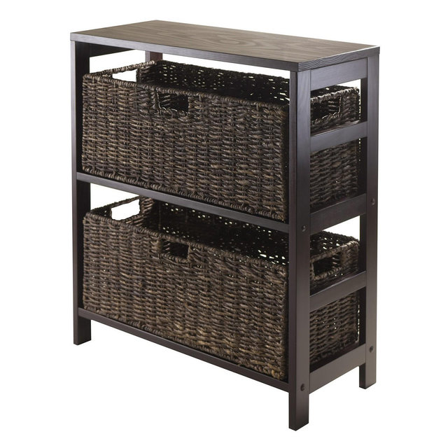 Winsome Granville 3Pc Storage Shelf with 2 Large Baskets