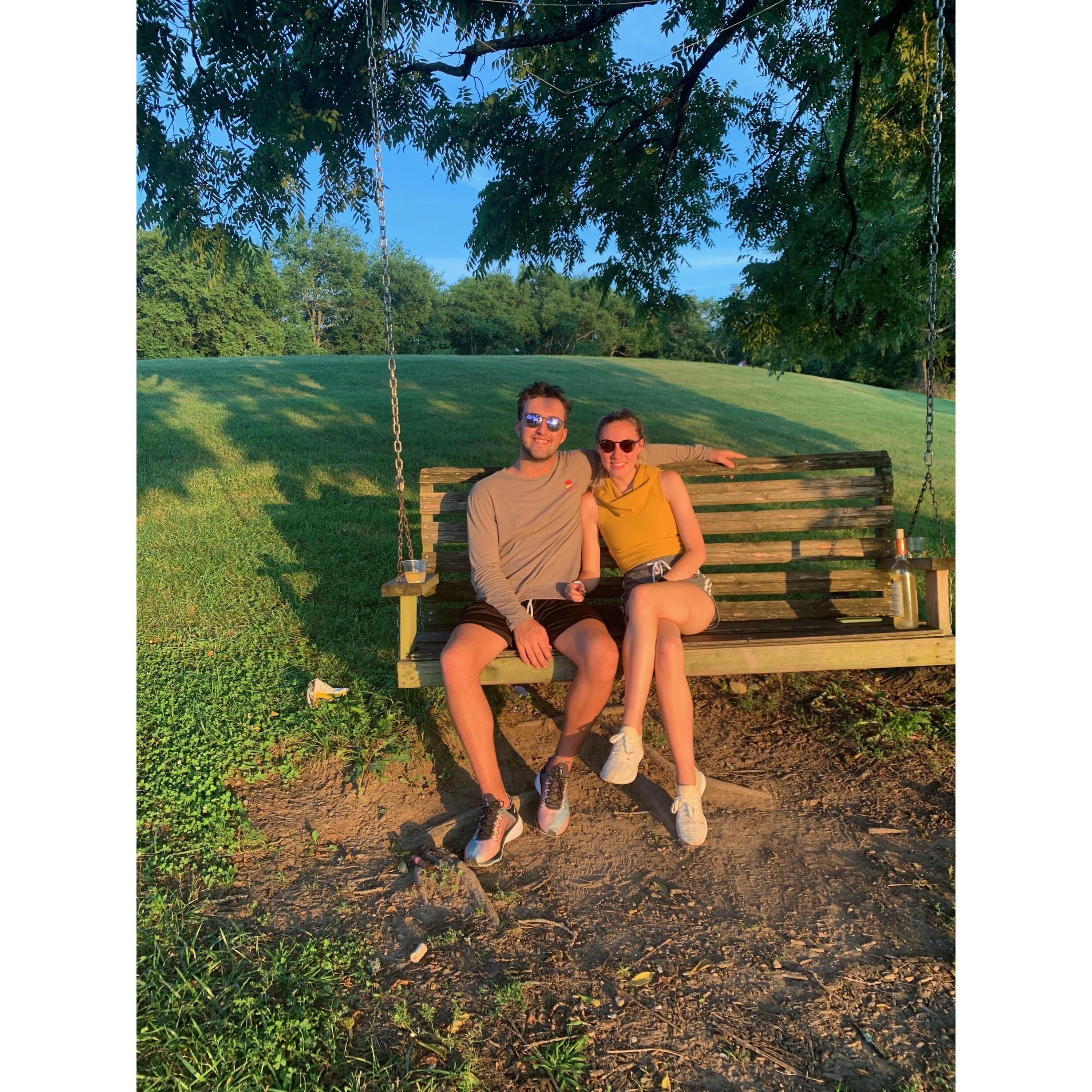 At the place we would eventually get engaged.
