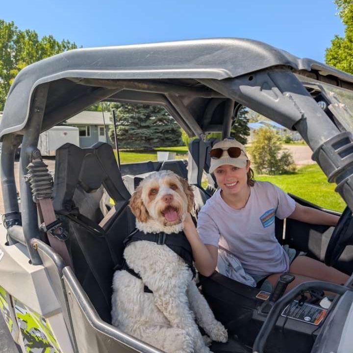 Mikey's first ride in the side-by-side.