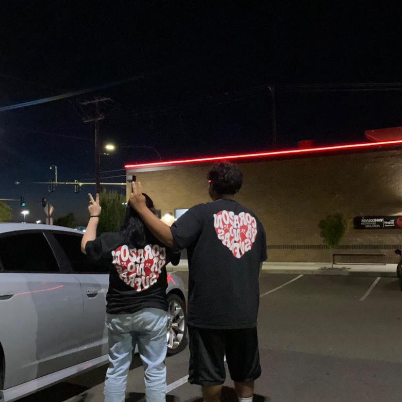 This is the first photo they took together, a week before they started dating. All their friends couldn’t make it to the restaurant, making this their unofficial first date.