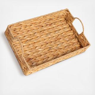 Water Hyacinth Handwoven Tray with Handles