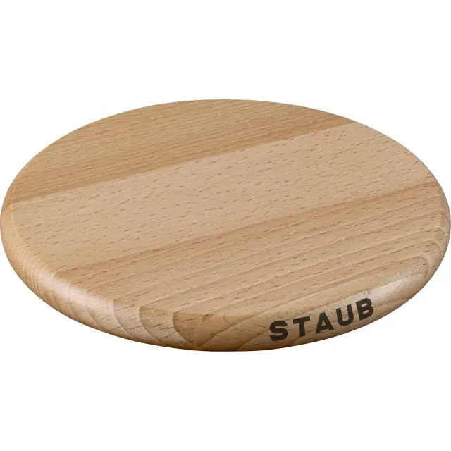 Staub 9-inch Round Magnetic Wood Trivet