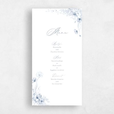 Blue Wedding Menu - Almada