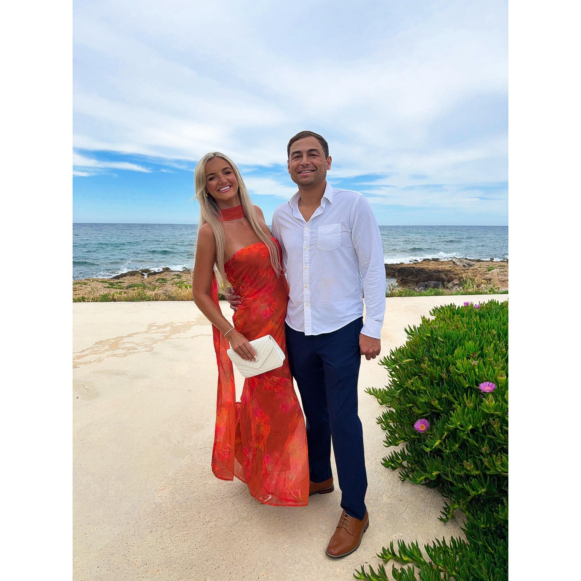 My handsome date to my friend's wedding in Greece.